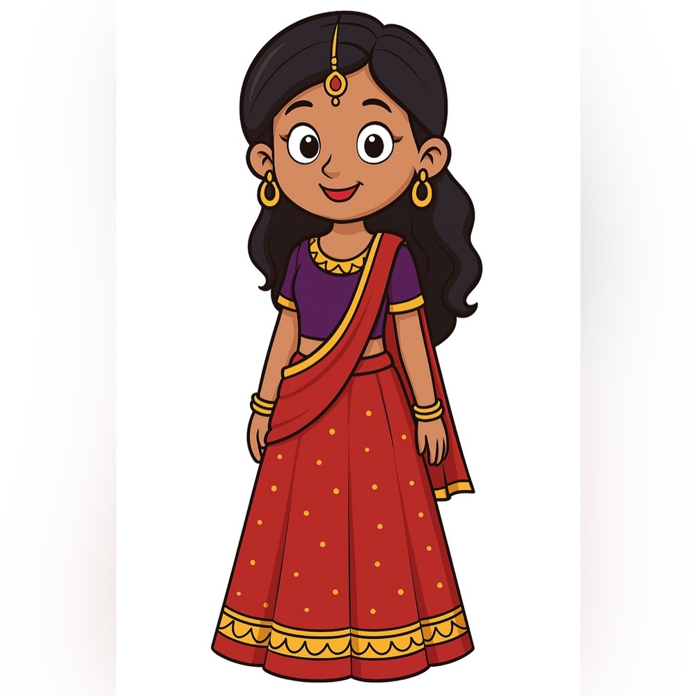 Girls Red & Purple Lehenga Set | Traditional Ethnic Wear | Party | Bollywood